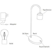 Lampe à Lévitation Magnétique avec Chargeur Sans Fil Intégré - Design Innovant