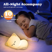 Lampe De Nuit  Chat Mignon Rechargeable Par Usb - 16 Couleurs