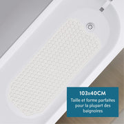 Tapis de Bain Antidérapant -  40x103cm - Lavable en Machine - Tapis de Baignoire et Douche