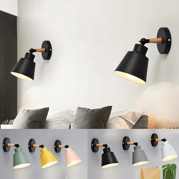 Applique Murale LED en Bois Massif - Design Nordique Moderne