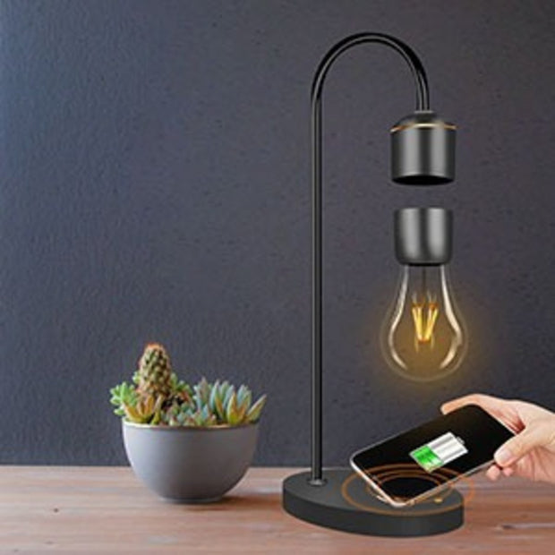 Lampe à Lévitation Magnétique avec Chargeur Sans Fil Intégré - Design Innovant